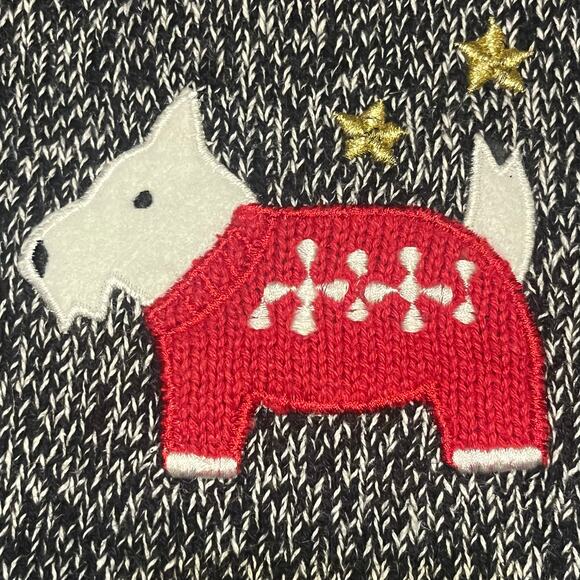 NWT Designer Originals Scottie Dog Holiday Knit Cardigan Sweater Sz M Embroidery - Picture 6 of 9